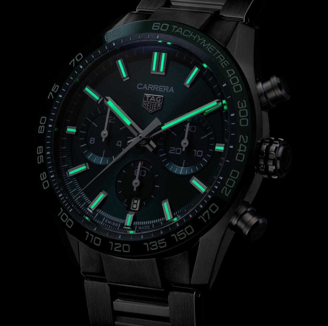 Carrera Chronograph Green Dial 44MM Watch