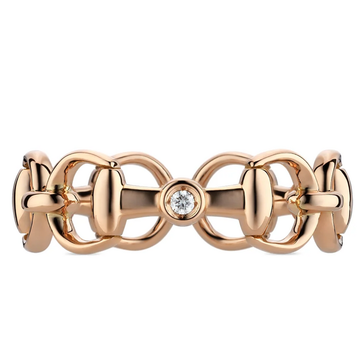 Horsebit Mini Rose Gold and Diamond Rings