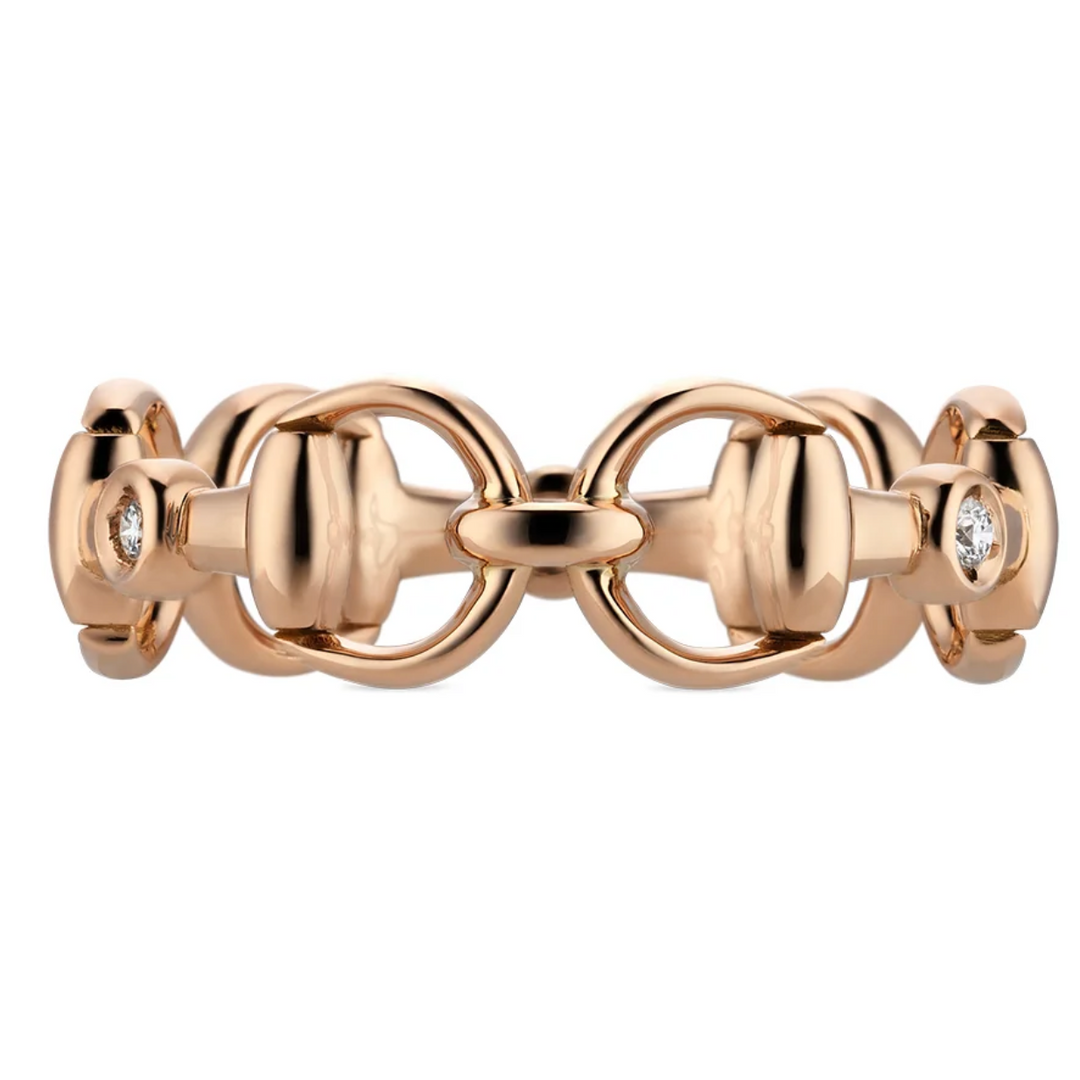 Horsebit Mini Rose Gold and Diamond Rings