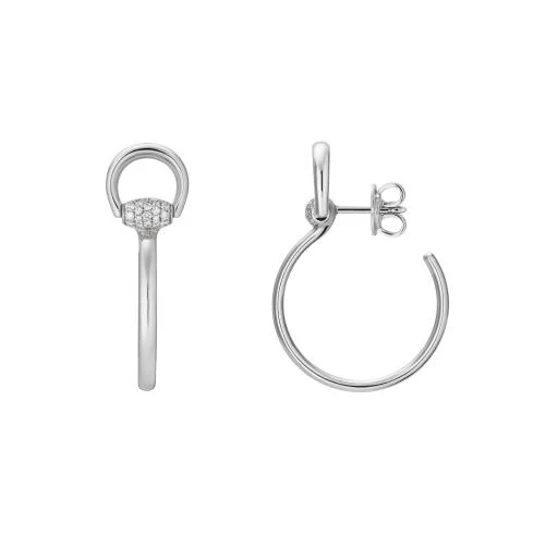 Horsebit White Gold with Diamonds Earrings