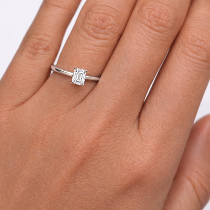 .70CT Emerald Cut Diamond Solitaire Ring
