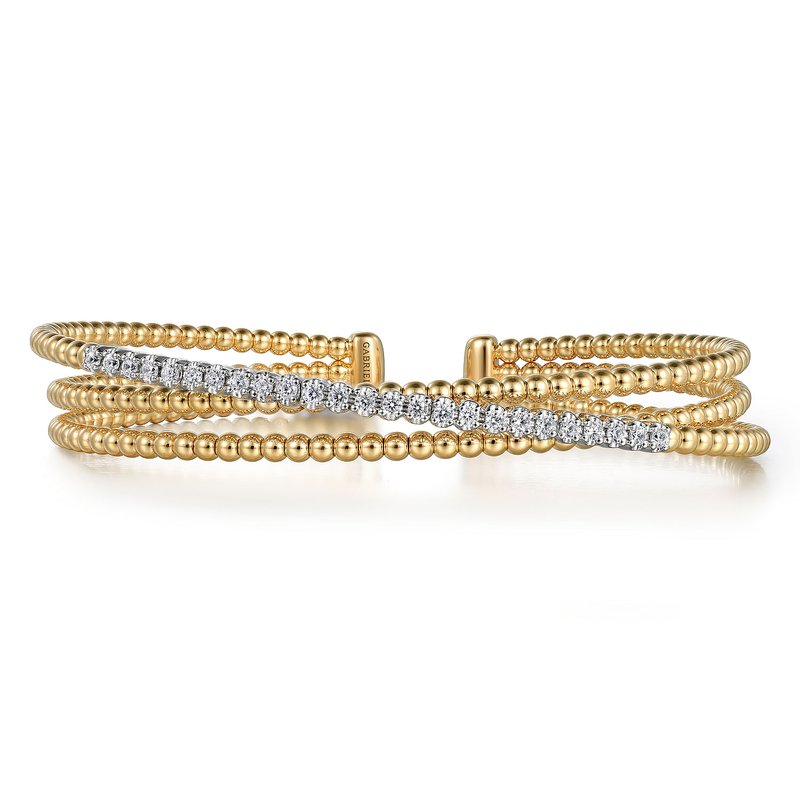 Criss Cross Diamond Bangle Bracelet
