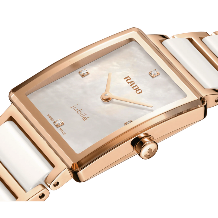 Integral White Ceramic and Pink PVD 23MM Watch