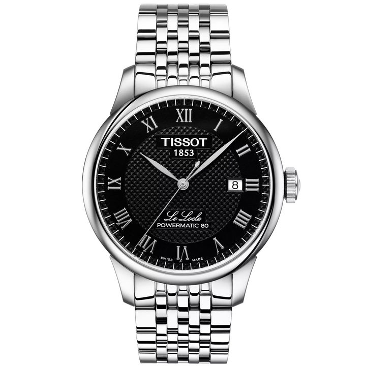 Le Locle Powermatic 80 Black Roman Dial 39MM Watch