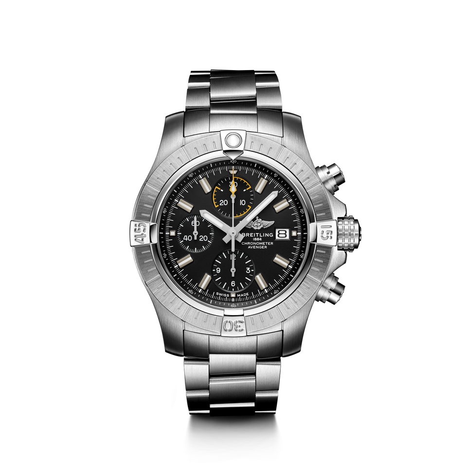 A13317101B1A1|BREITLING |AVENGER CHRONOGRAPH 45 |Steel Case; Black Dial Professional Bracelet