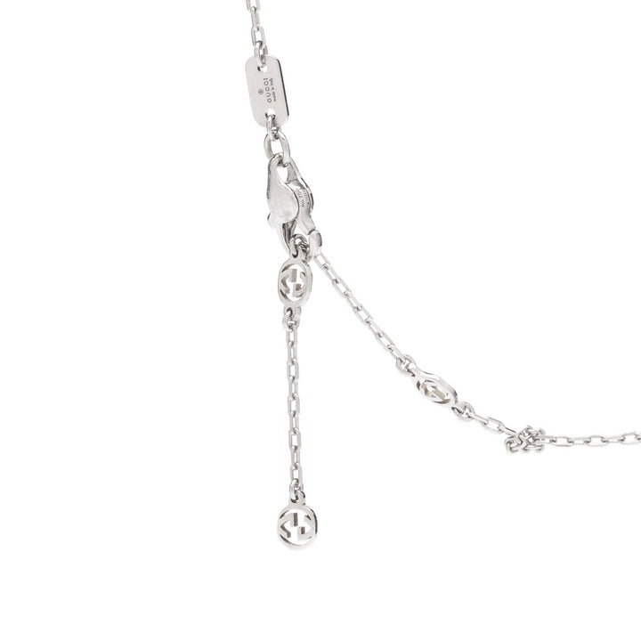 Interlocking G White gold Diamond Necklace