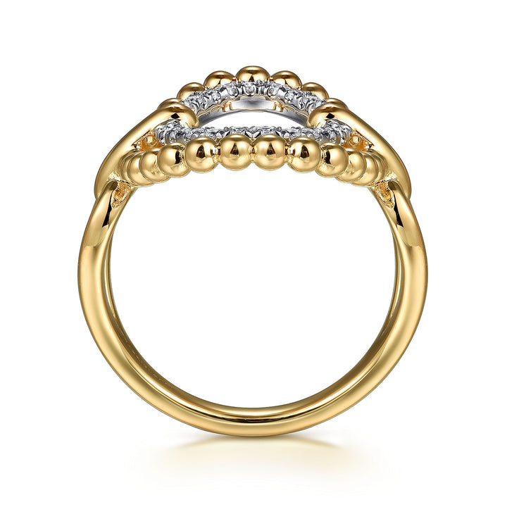 Open Circle Diamond Ring