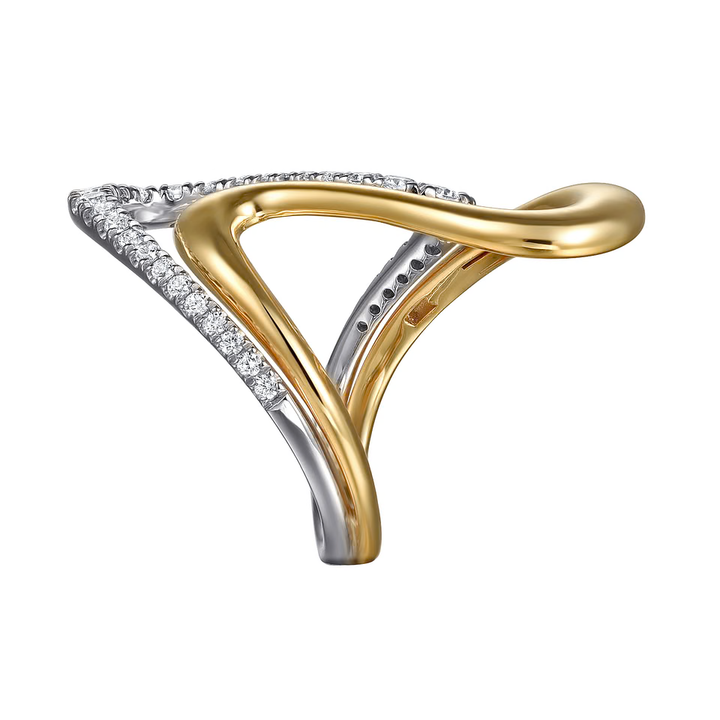 Twisted Statement Diamonds Ring
