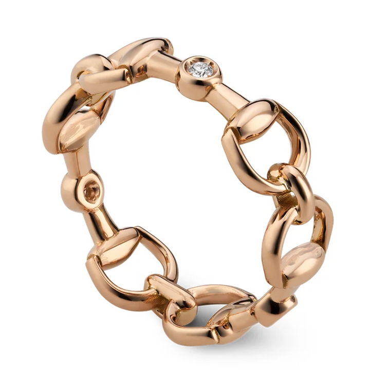 Horsebit Mini Rose Gold and Diamond Rings
