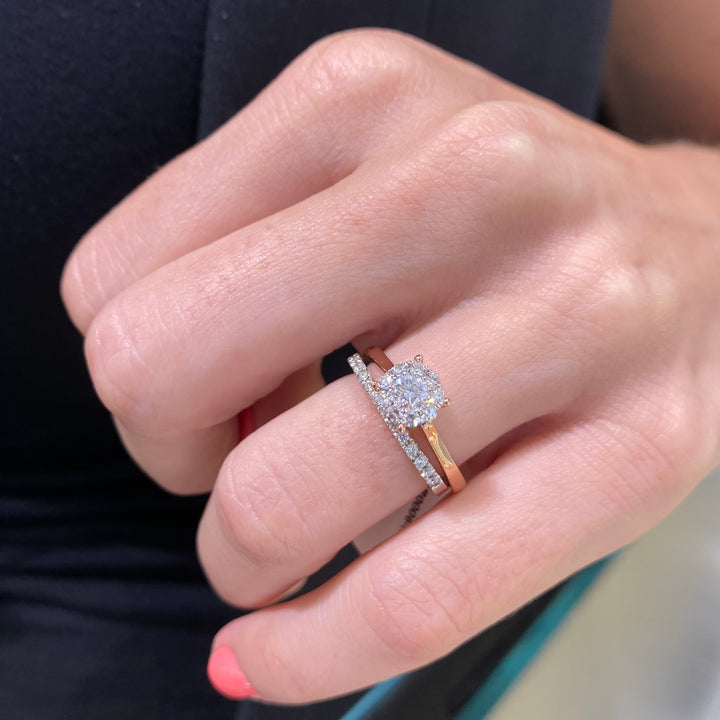 .16ct Half Diamond Band