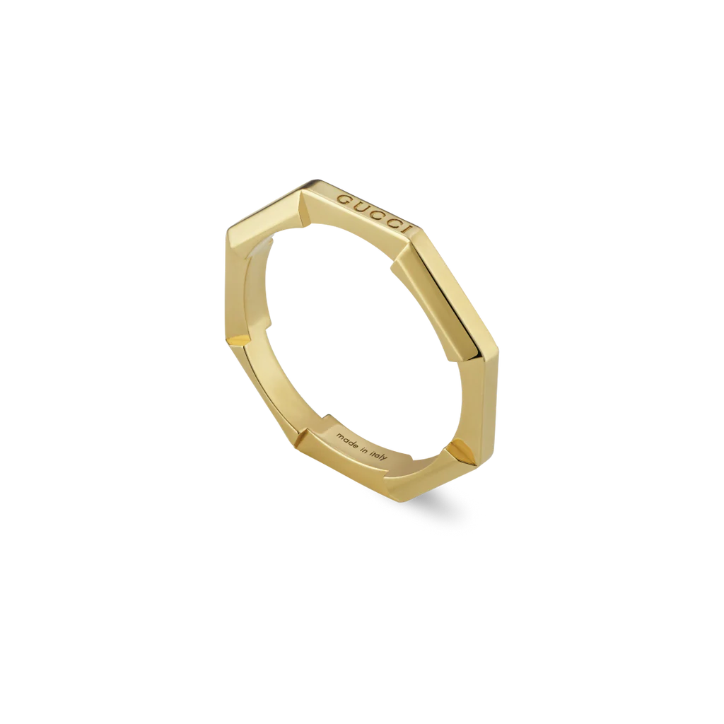 Link To Love Mirror Finish Yellow Gold 3MM Ring; size: 6