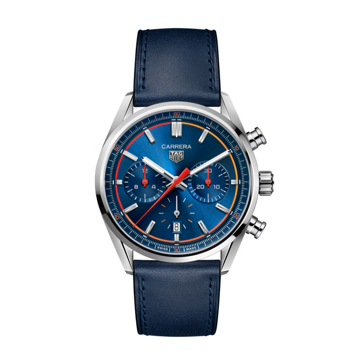 Carrera Chronograph Blue Dial and Strap 42MM Watch
