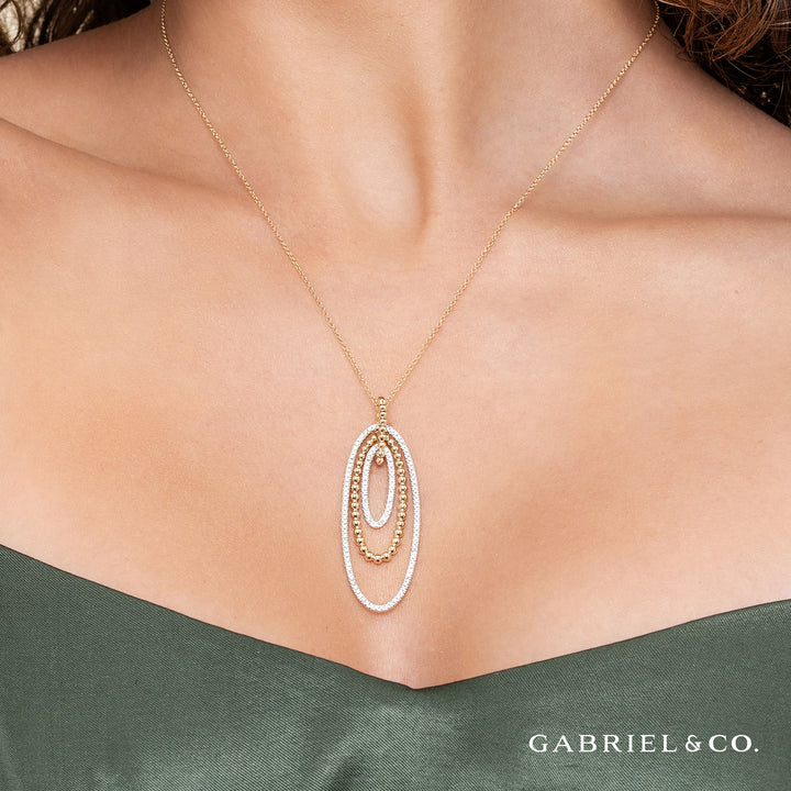 Multi Ovals Diamond Necklace