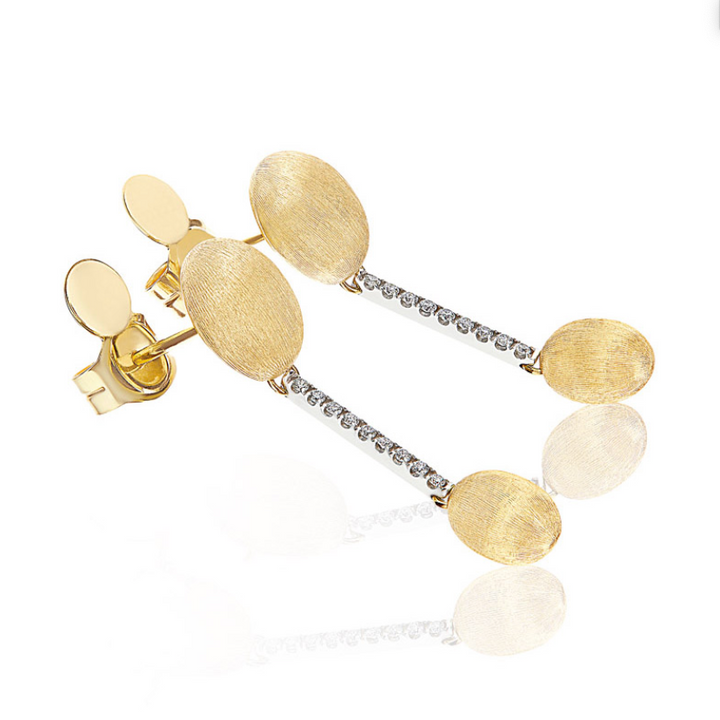 Dancing Elite Stud Earrings with Pave