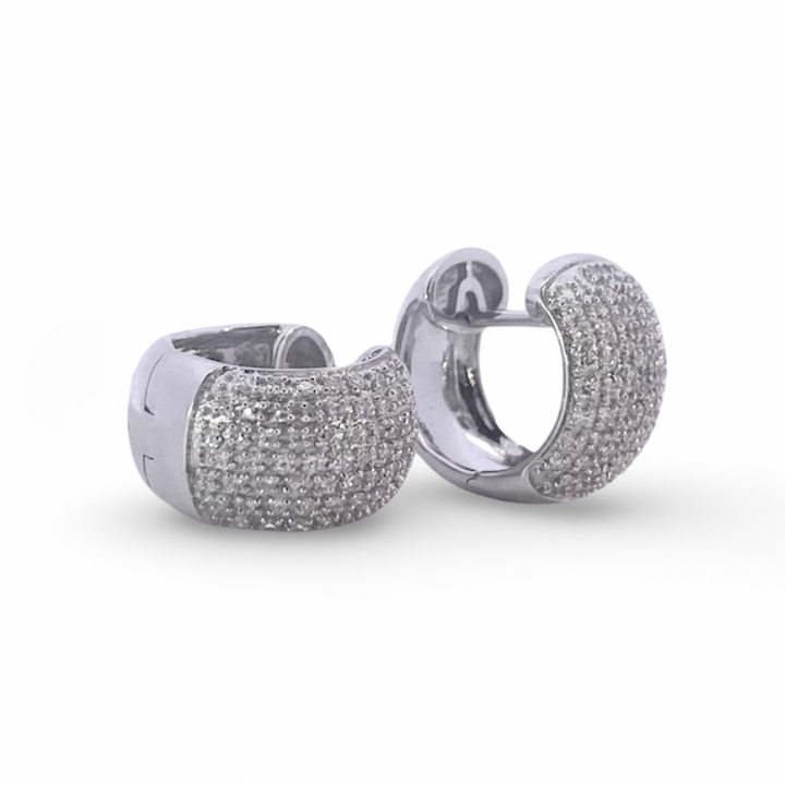 Pave Diamond Huggie Earrings