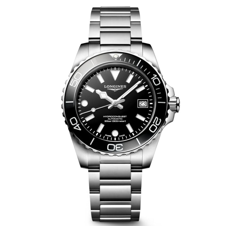 Hydroconquest Black Dial and Bezel 42MM Watch