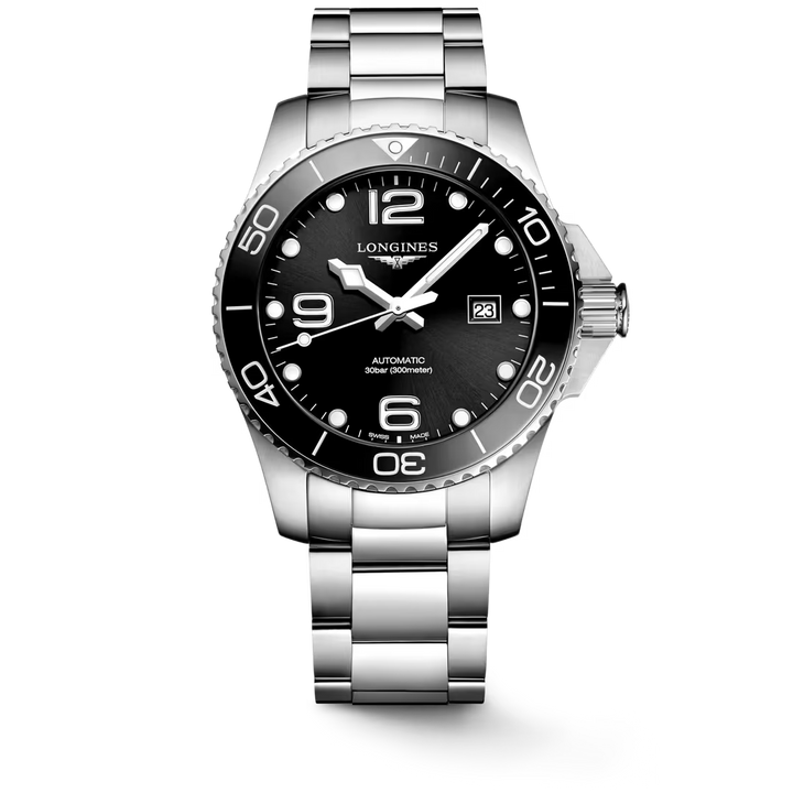 Hydroconquest Black Dial/Bezel 43MM Watch