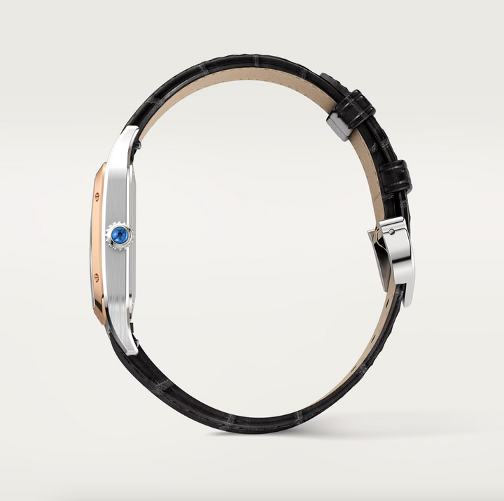Santos Dumont Steel and Rose Gold Small Model