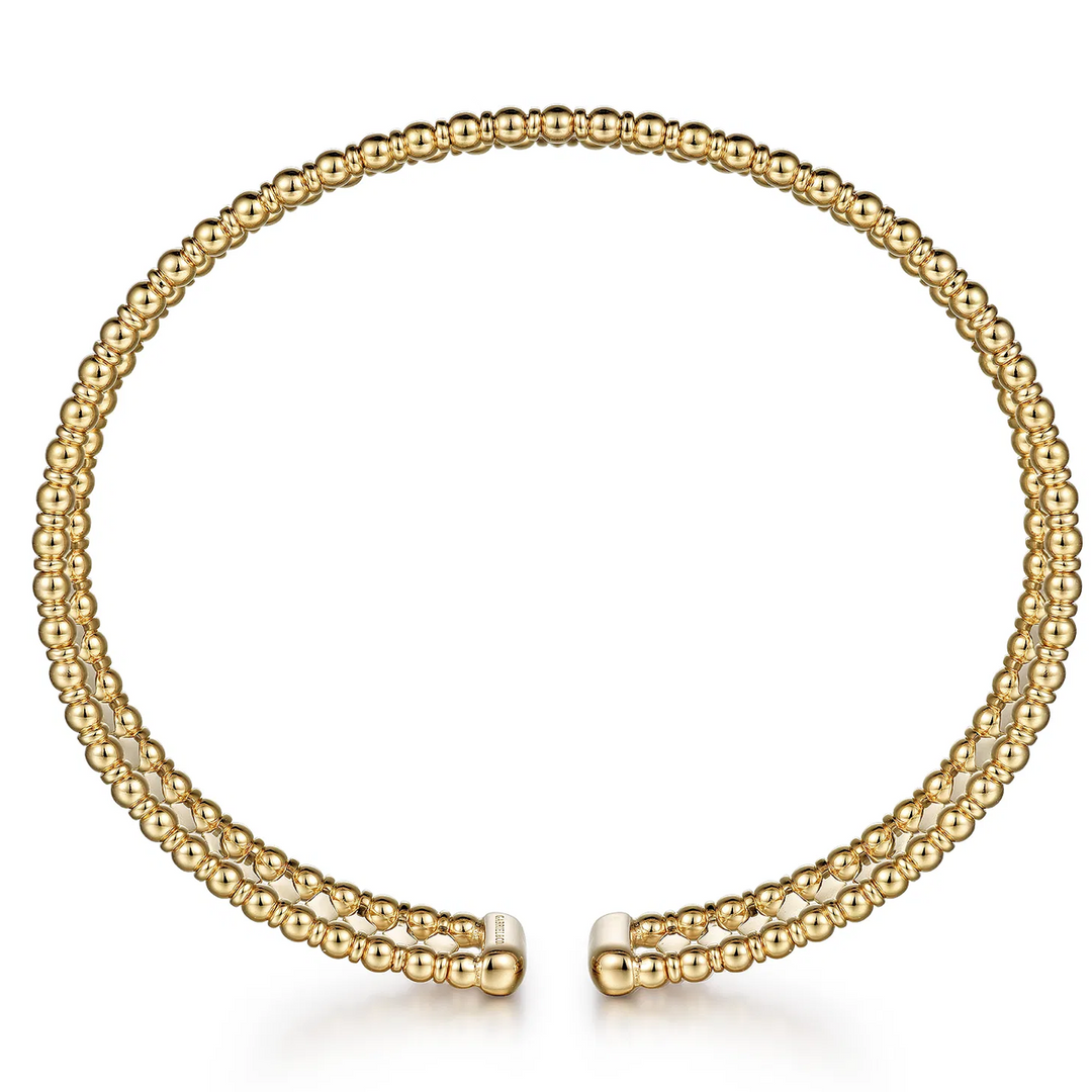 14K Yellow Gold Bujukan Cuff Bracelet