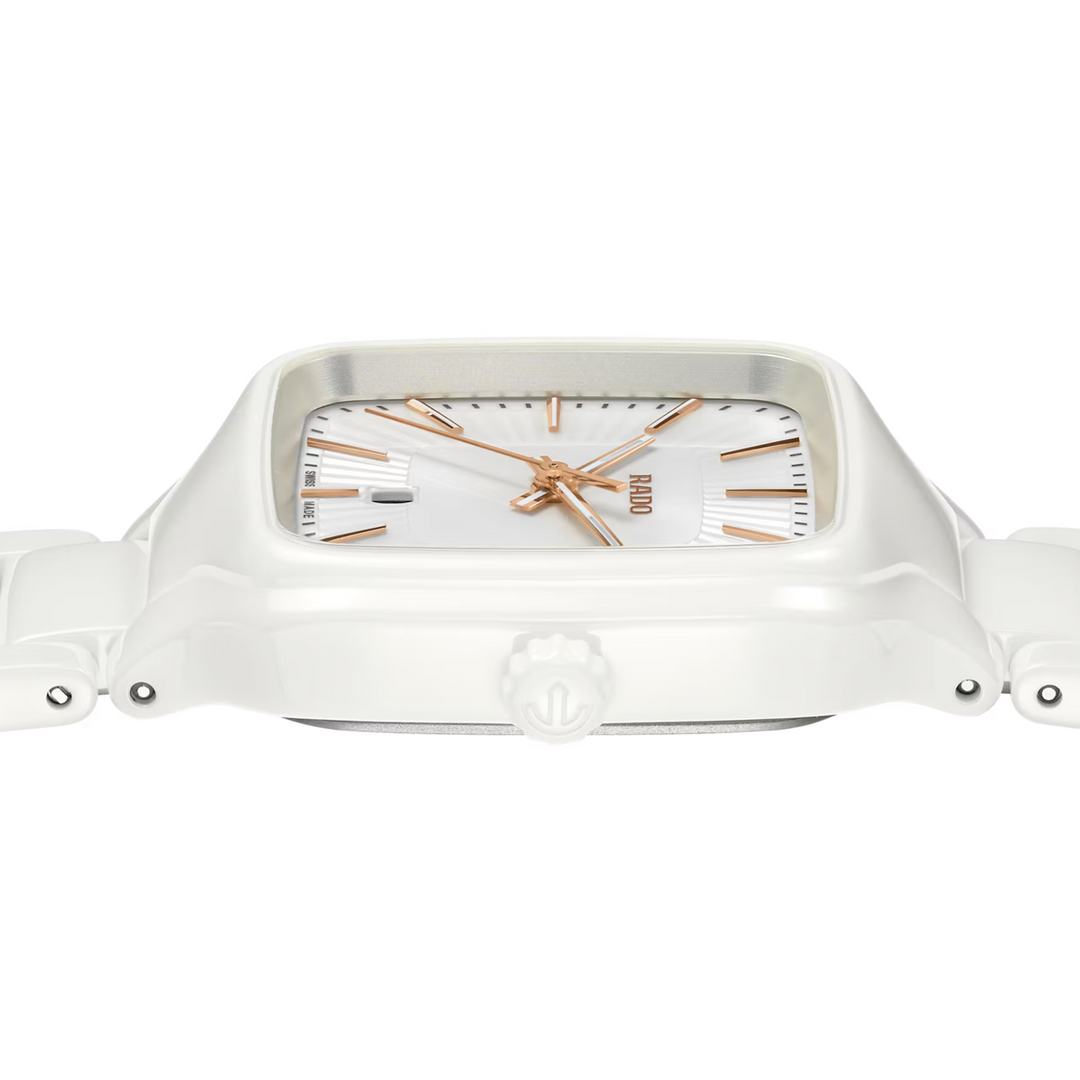 True Square Quartz White Ceramic 29MM Watch