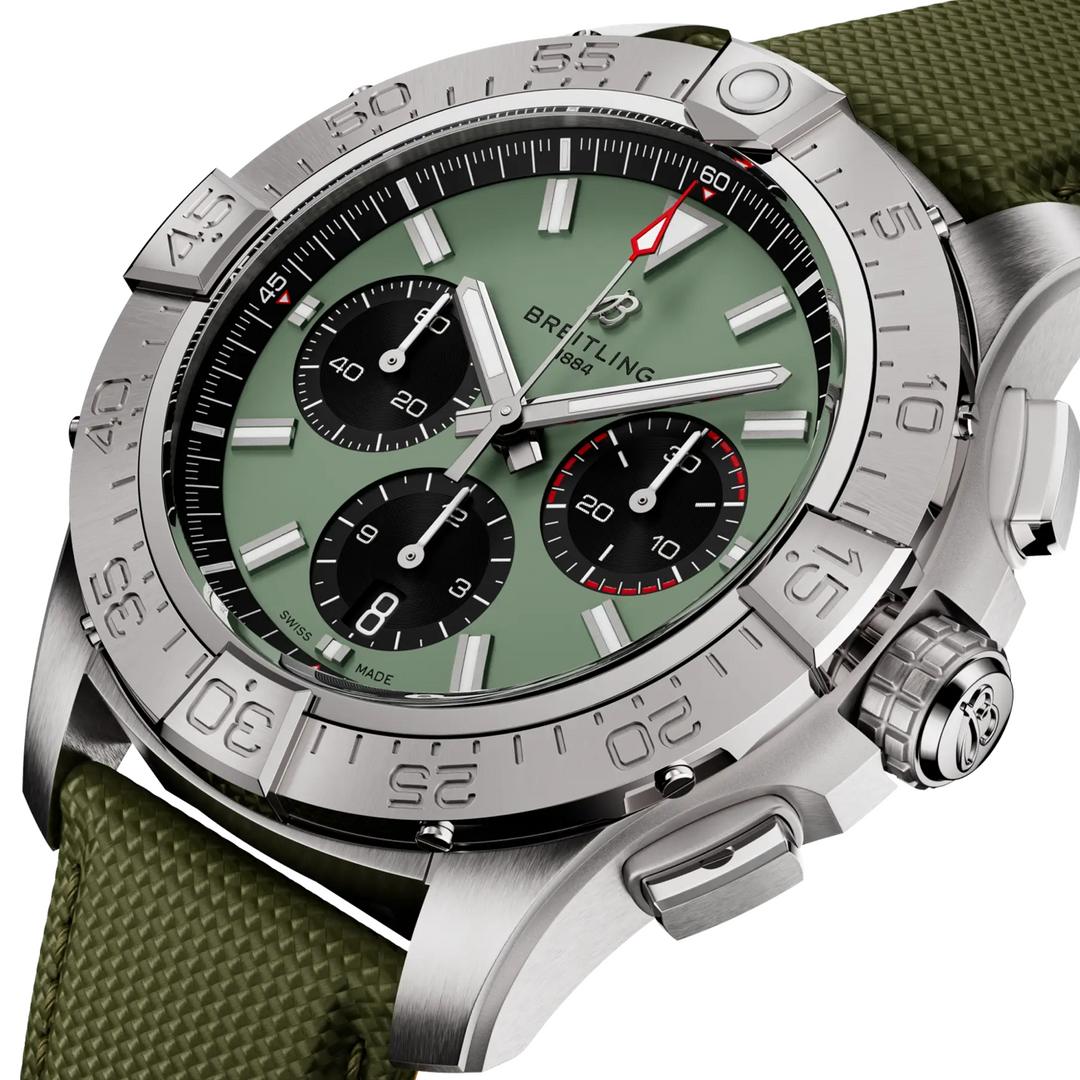 Avenger B01 Chronograph Green Dial and Strap 44MM Watch