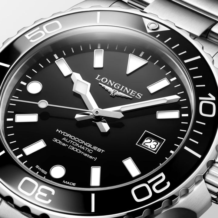 Hydroconquest Black Dial and Bezel 39MM Watch