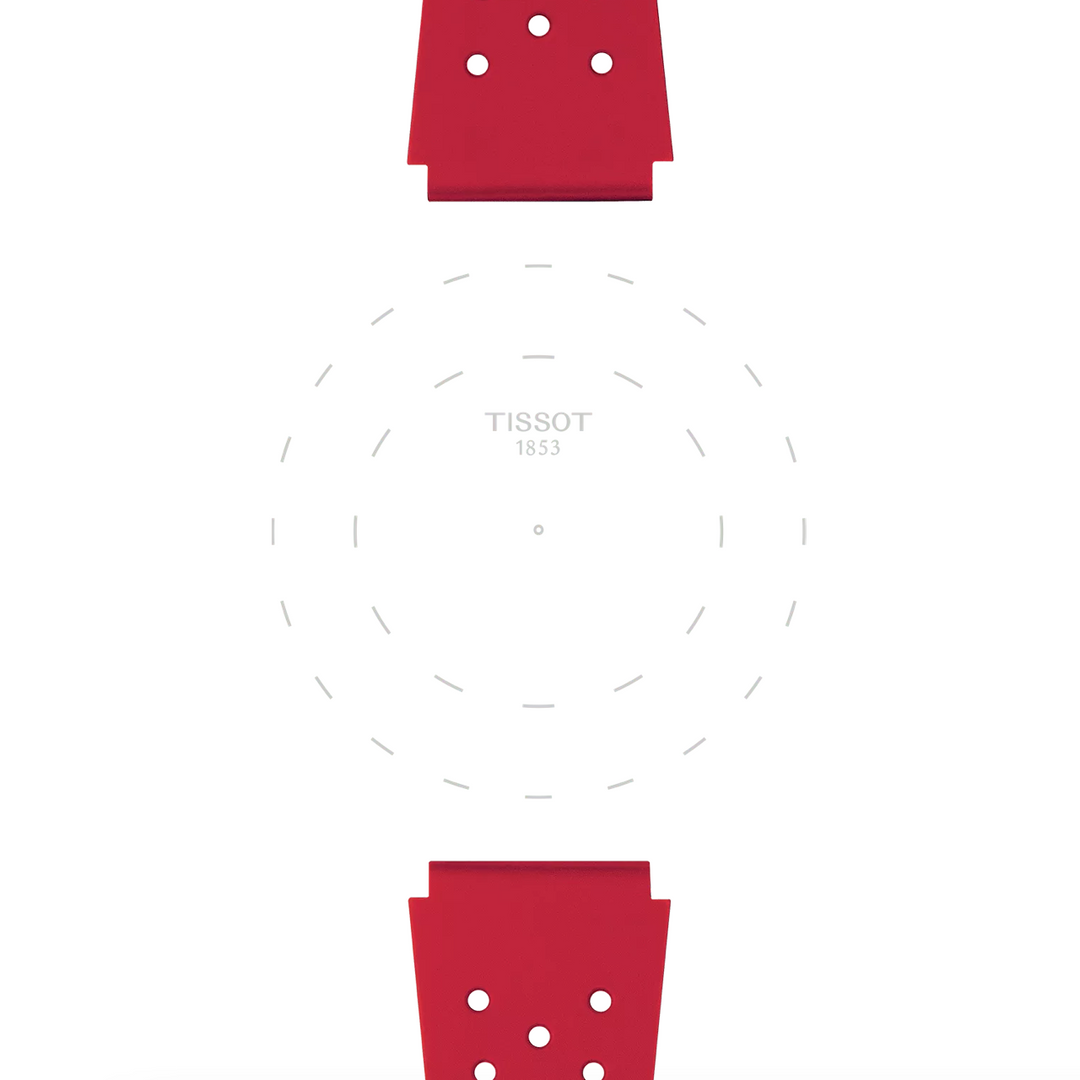 Red Sideral Rubber Strap Lugs 20MM