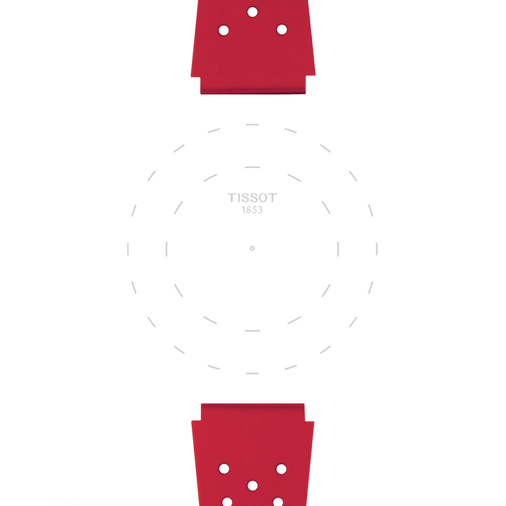 Red Sideral Rubber Strap Lugs 20MM