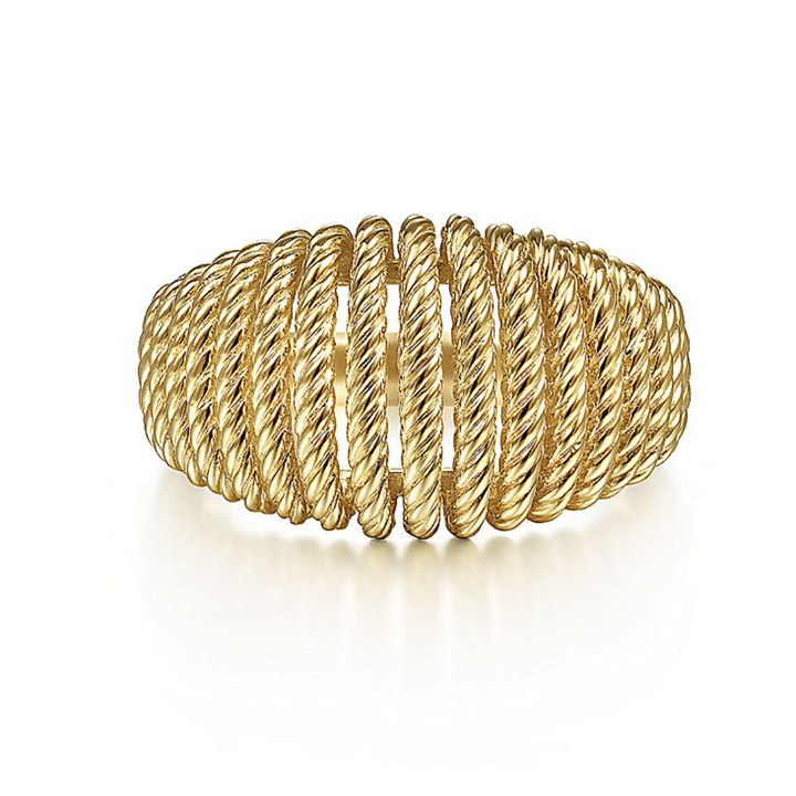 Open Pattern Yellow Gold Ring