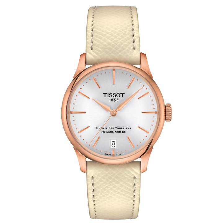 Chemin Des Tourelles Powermatic 80 Cream Strap 34MM Watch