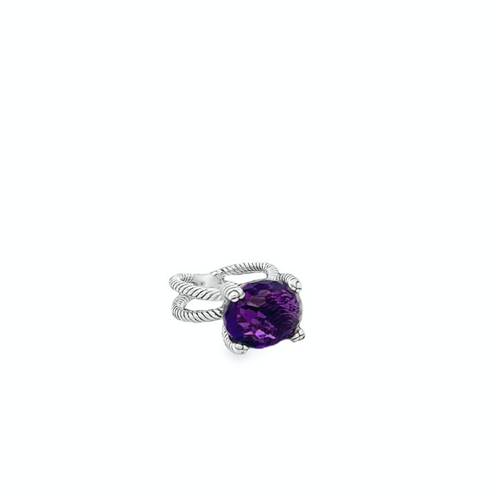 Bon Bon Amethyst Silver Ring