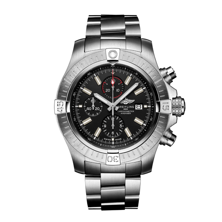 Super Avenger II Chronograph Black Dial 48MM Watch