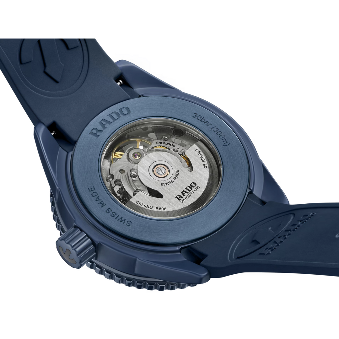 Captain Cook High Tech Ceramic Skeleton Blue 43MM Watch