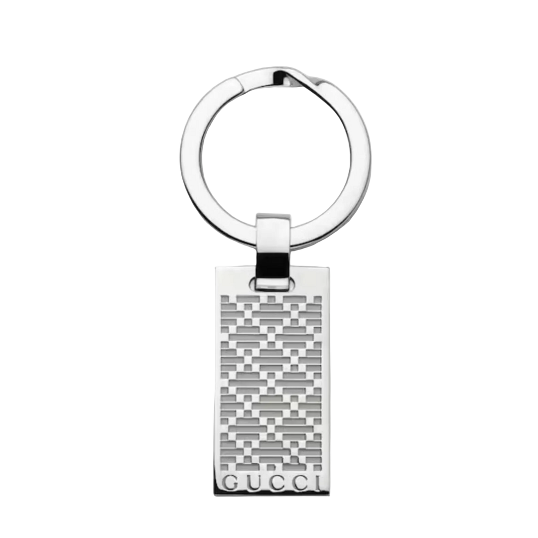 Silver Diamante Pattern Keychain