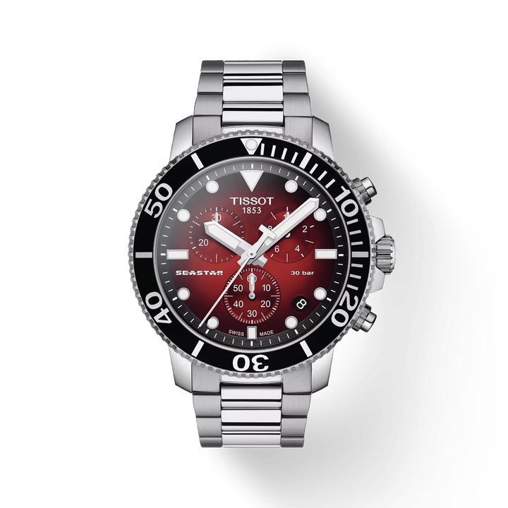Seastar 1000 Chronograph 45.5MM Red Gradient Dial Watch