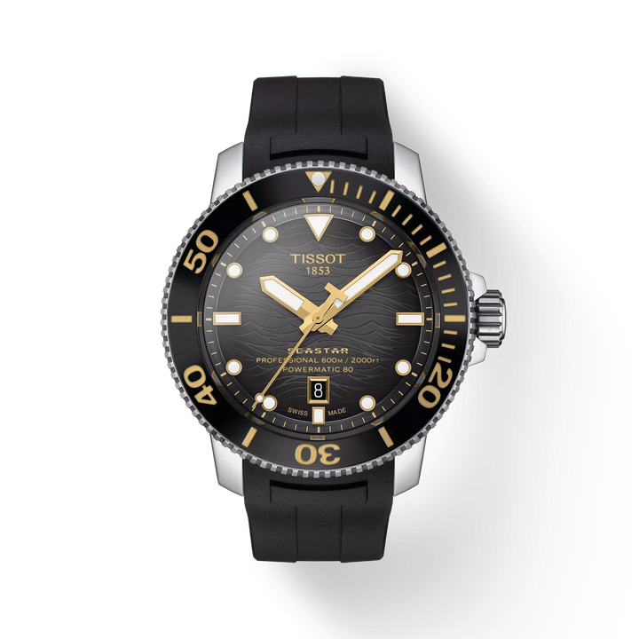 Seastar Professional 2000 Powermatic 80 46MM Black/Gold Watch
