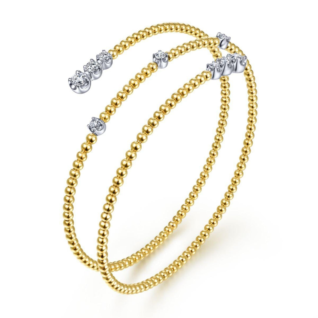 Open Diamond Bypass Bujukan Wrap Bracelet 14K