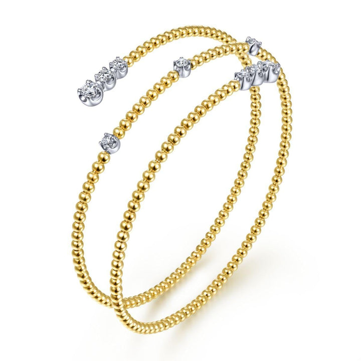 Open Diamond Bypass Bujukan Wrap Bracelet 14K