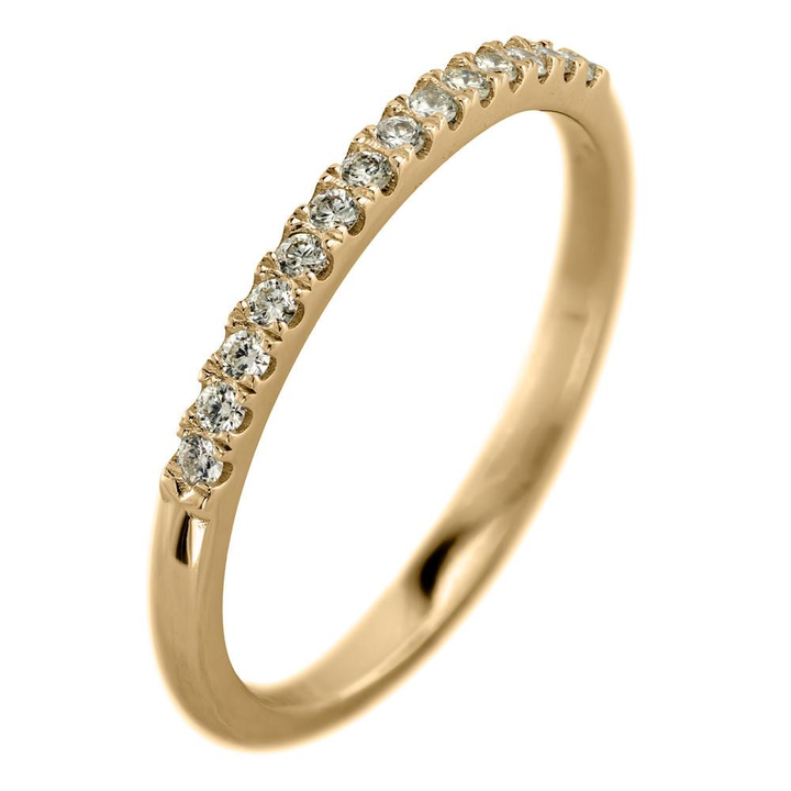 .17ct Diamond Half Eternity Yellow Gold Ring