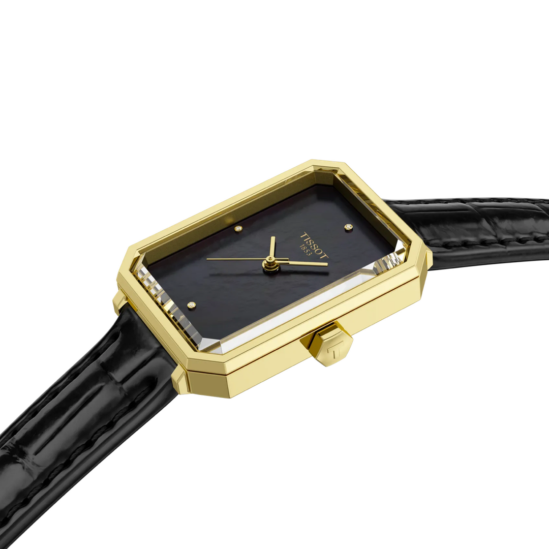SRV Black Mother of Pearl and Diamonds 30MM Watch