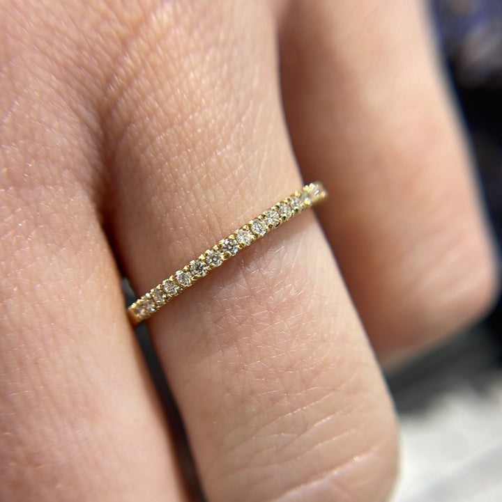 .17ct Diamond Half Eternity Yellow Gold Ring