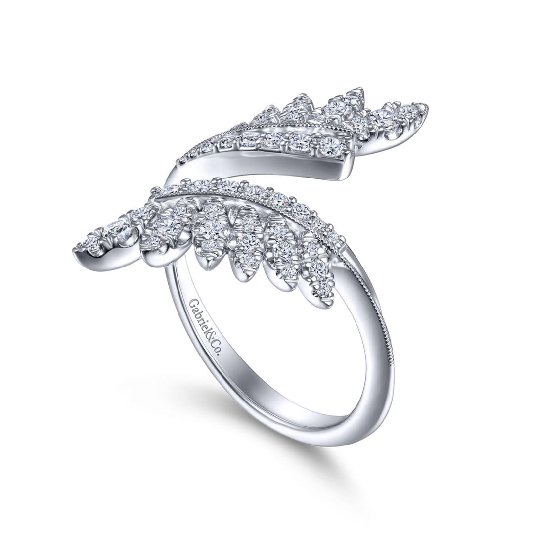 Leaf Diamond Engagement Ring Enhancer