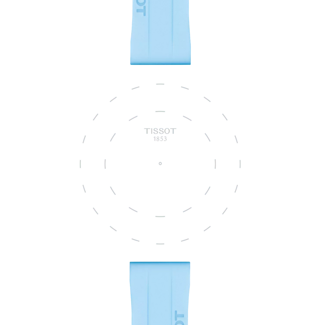 Light Blue Silicone Strap Lugs 18MM