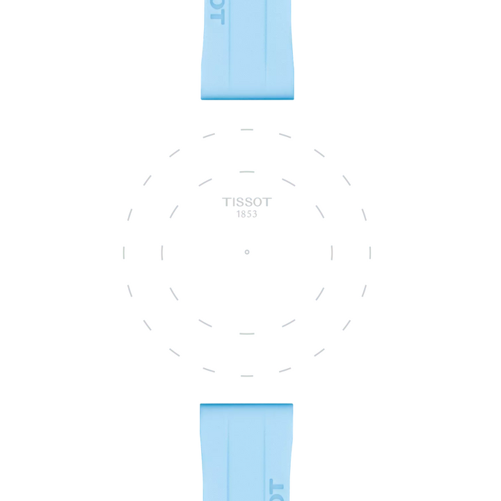 Light Blue Silicone Strap Lugs 18MM