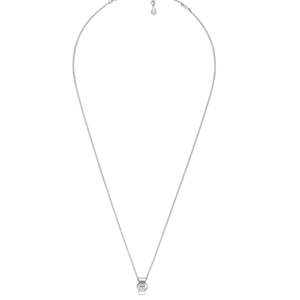 Interlocking G Silver Necklace 60cm