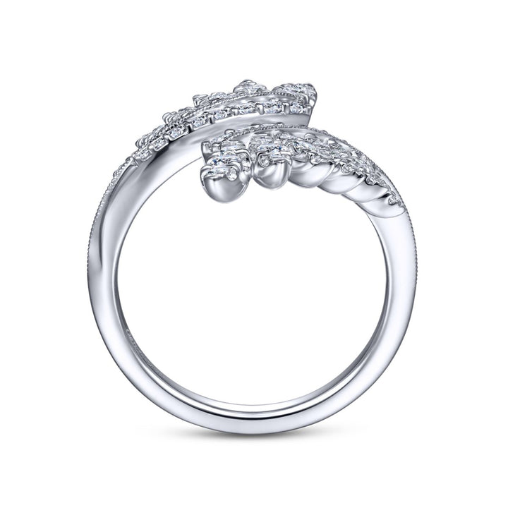 Leaf Diamond Engagement Ring Enhancer