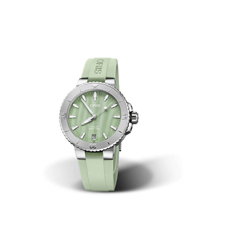 Aquis Date Seafoam Green 36.5MM Watch