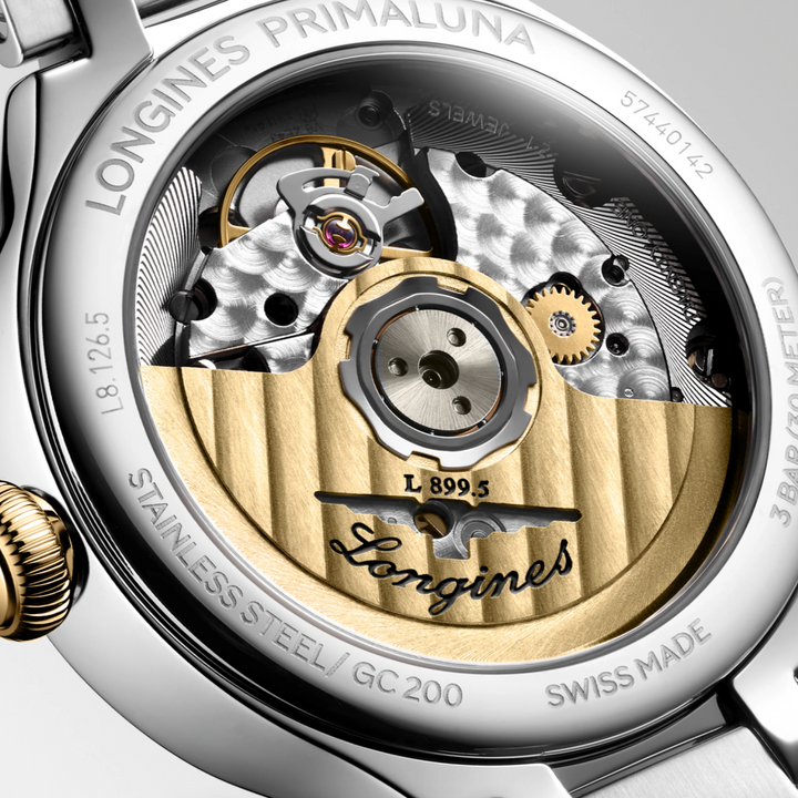 Primaluna Moonphase Stainless Steel and 18K Yellow Gold Cap 200 34MM Watch