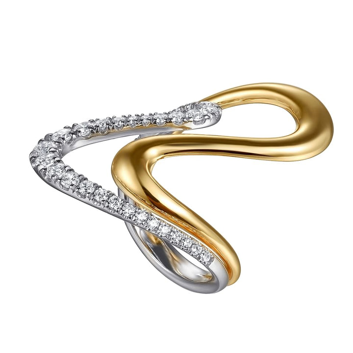 Twisted Statement Diamonds Ring