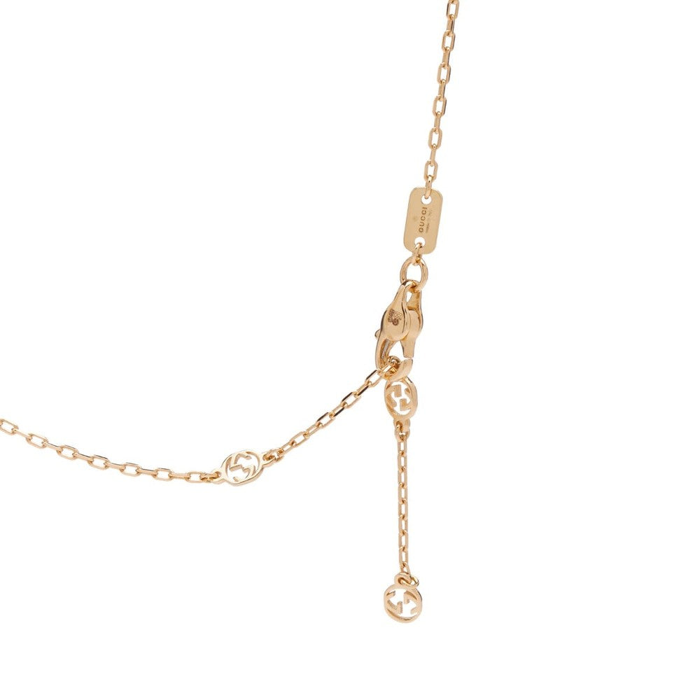 Interlocking G Yellow Gold Diamond Necklace